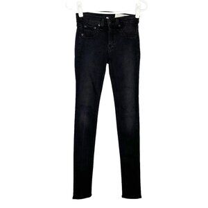 Rag and Bone Legging Jeans Size 25 Black Night Skinny‎